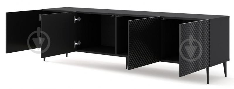Тумба под ТВ BIM Furniture Ravenna 4д 2000x560x420 мм черный(RAVENNA_C_DIAMOND_MDF_HG_TV_ST) - фото 2 Тумба под ТВ BIM Furniture Ravenna 4д 2000x560x420 мм черный(RAVENNA_C_DIAMOND_MDF_HG_TV_ST) - фото 2
