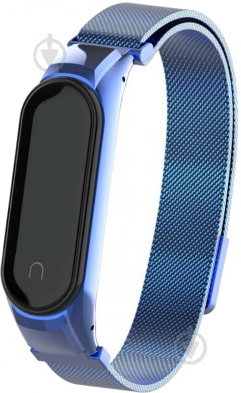 Змінний ремінець Armorstandart Milanese Magnetic Band 4303 для Xiaomi Mi Band 4/3 Blue (ARM55914) - фото 1