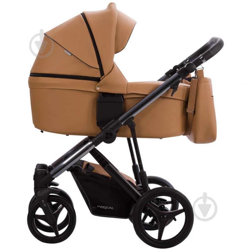 Коляска универсальная 2 в 1 Bebetto PASCAL Premium DARK 03 рыжий - фото 2