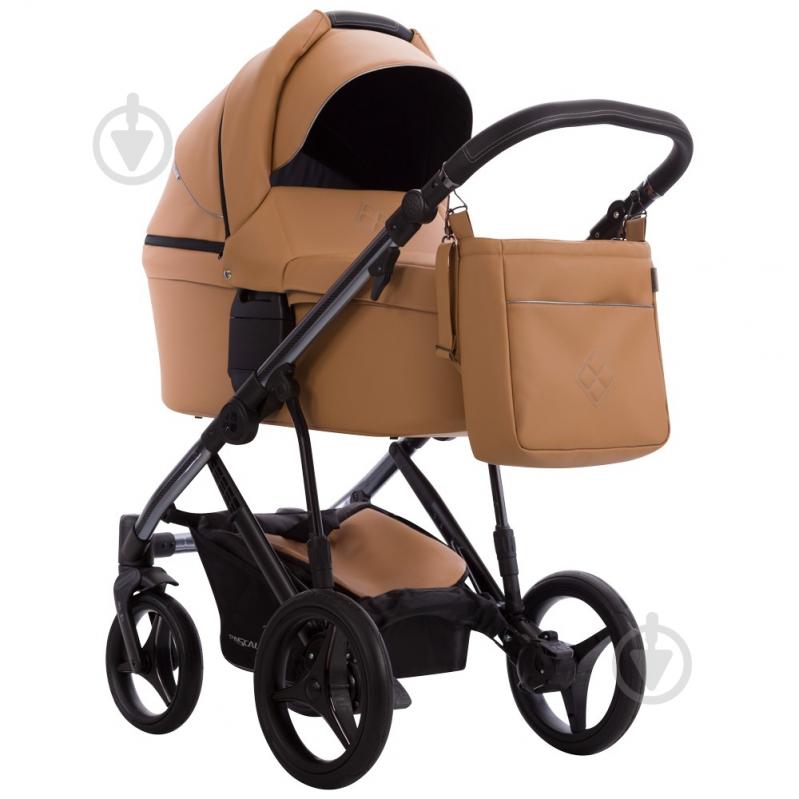 Коляска универсальная 2 в 1 Bebetto PASCAL Premium DARK 03 рыжий - фото 1