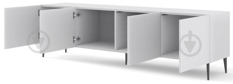 Тумба під ТВ BIM Furniture Ravenna 4д 2000x560x420 мм чорний/білий матовий (RAVENNA_B_FOILED_MDF_TV_STAND_) - фото 2 Тумба під ТВ BIM Furniture Ravenna 4д 2000x560x420 мм чорний/білий матовий (RAVENNA_B_FOILED_MDF_TV_STAND_) - фото 2