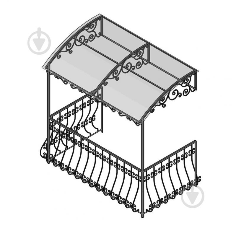 Навес кованый Артдеко КН-18 2610х2650х1500 мм - фото 1
