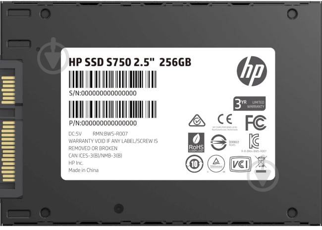 SSD-накопичувач HP 256GB 2,5" SATA III TLC (16L52AA) - фото 4