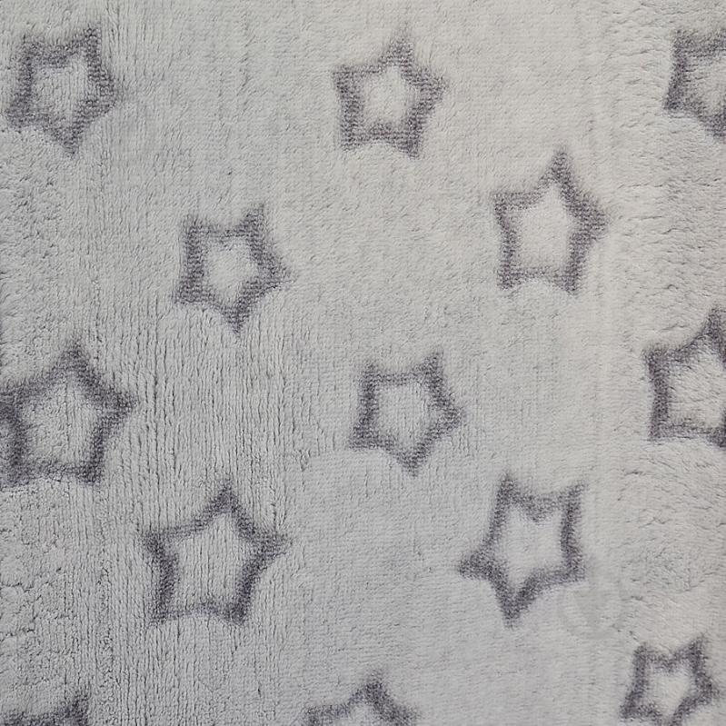 Плед Blanka Звездочки 100*100 см серый велсофт - фото 2