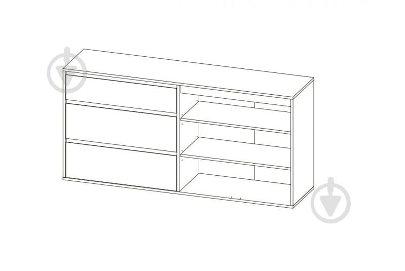 Комод SOKME 2Д/3Ш Нитро дуб вотан/белый - фото 2