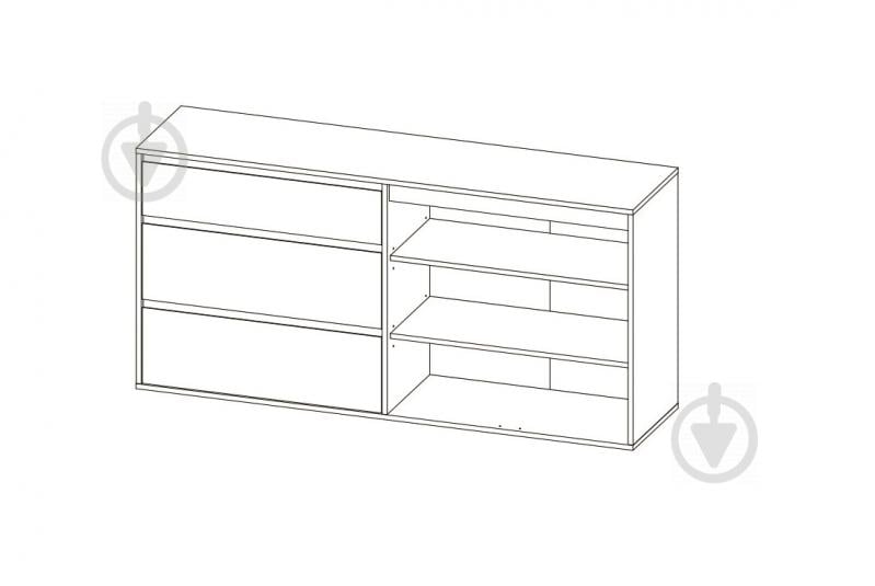 Комод SOKME 2Д/3Ш Нітро Софт дуб вотан/сірий - фото 2