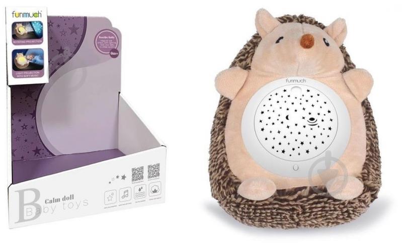 Ночник Funmuch Ежик коричневый с вращающимся проектором и музыкой FM666-40 - фото 1 Ночник Funmuch Ежик коричневый с вращающимся проектором и музыкой FM666-40 - фото 1