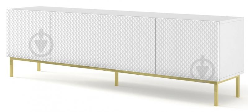 Тумба под ТВ BIM Furniture Ravenna 4д 2000x580x420 мм золотой/белый (RAVENNA_C_DIAMOND_MDF_HG_TV_ST) - фото 1 Тумба под ТВ BIM Furniture Ravenna 4д 2000x580x420 мм золотой/белый (RAVENNA_C_DIAMOND_MDF_HG_TV_ST) - фото 1