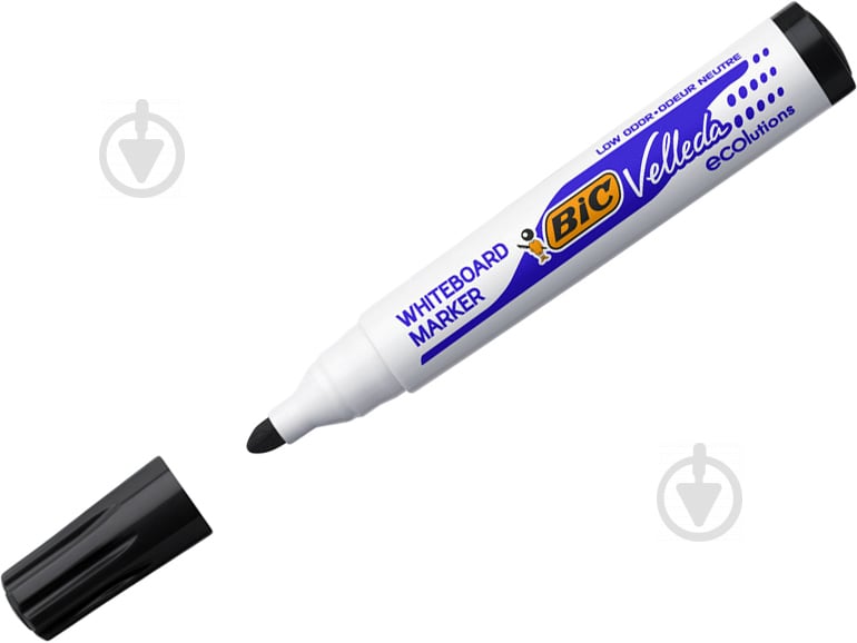 Маркер для белой доски BIC Velleda 1.5 мм черный - фото 1