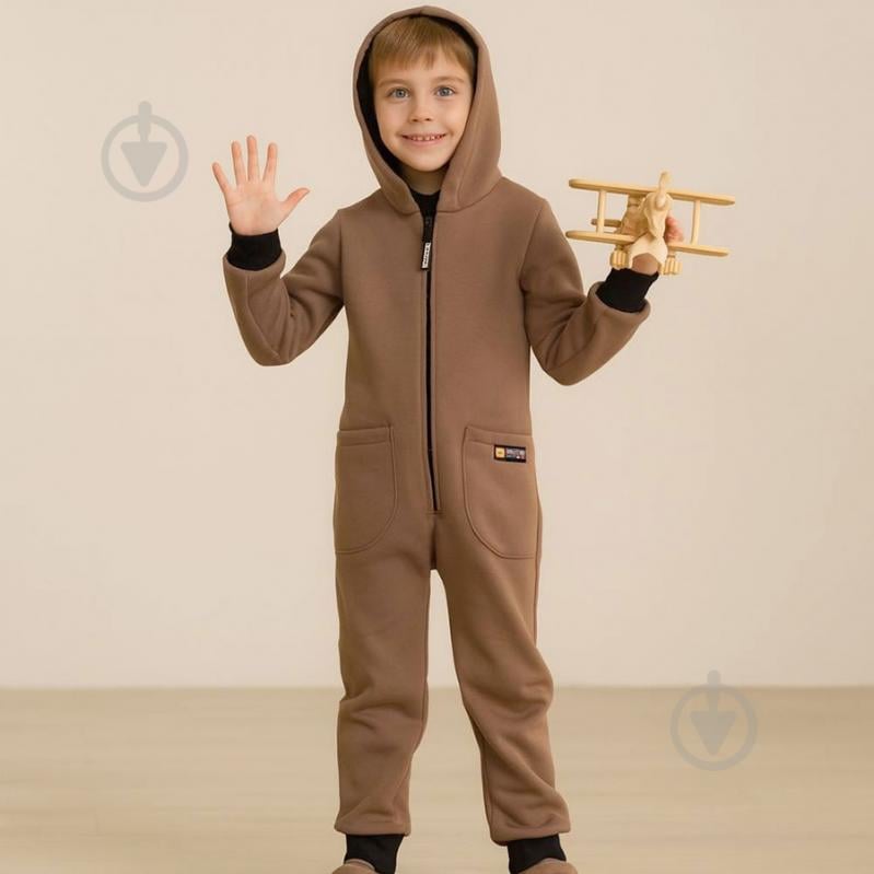 Ромпер унисекс Blanka р.116-122 коричневый 110829 - фото 1