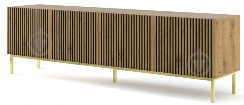 Тумба под ТВ BIM Furniture Ravenna 4д 2000x580x420 мм дуб артизан/золотой(RAVENNA_F_PAINTED_MDF_TV_STAND) - фото 1 Тумба под ТВ BIM Furniture Ravenna 4д 2000x580x420 мм дуб артизан/золотой(RAVENNA_F_PAINTED_MDF_TV_STAND) - фото 1