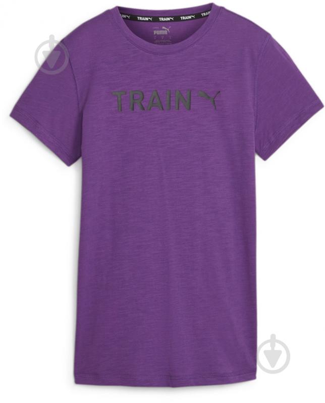 Футболка Puma WOMEN S GRAPHIC TEE TRAIN PUMA 52429028 р.M фиолетовый - фото 1