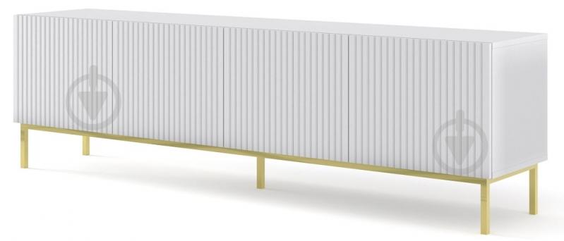 Тумба під ТВ BIM Furniture Ravenna 4д 2000x580x420 мм золотий/білий матовий (RAVENNA_B_FOILED_MDF_TV_STAND_) - фото 1 Тумба під ТВ BIM Furniture Ravenna 4д 2000x580x420 мм золотий/білий матовий (RAVENNA_B_FOILED_MDF_TV_STAND_) - фото 1