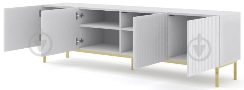 Тумба під ТВ BIM Furniture Ravenna 4д 2000x580x420 мм золотий/білий матовий (RAVENNA_B_FOILED_MDF_TV_STAND_) - фото 2 Тумба під ТВ BIM Furniture Ravenna 4д 2000x580x420 мм золотий/білий матовий (RAVENNA_B_FOILED_MDF_TV_STAND_) - фото 2
