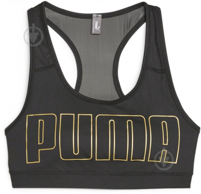 Бра Puma MID IMPACT 4KEEPS GRAPHIC BRA PM 52441812 р.M черный - фото 1