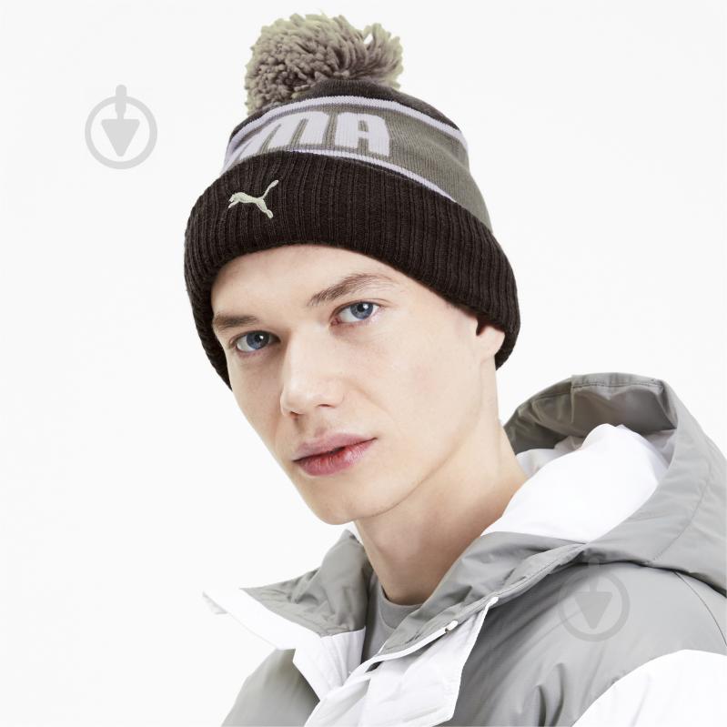 Шапка Puma POM Beanie 02283301 р.one size черно-серый - фото 3