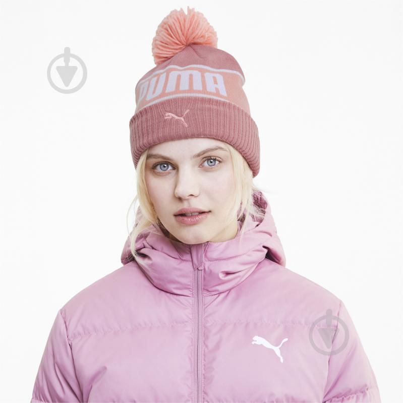 Шапка Puma POM Beanie 02283303 р.one size розовый - фото 3