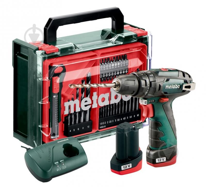 Шуруповерт ударный аккумуляторный Metabo PowerMaxx SB Basic Set 600385710 - фото 1