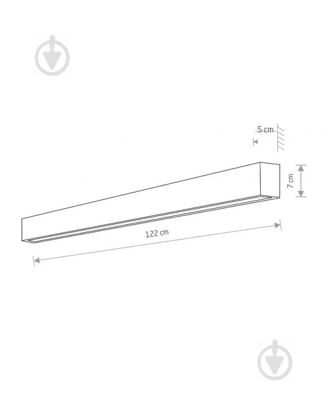 Бра Nowodvorski Straightall Led 1x22 Вт черный 7595 - фото 2