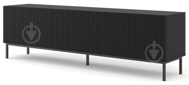 Тумба под ТВ BIM Furniture Ravenna 4д 2000x580x420 мм черный матовый/черный(RAVENNA_B_FOILED_MDF_TV_STAND_) - фото 1 Тумба под ТВ BIM Furniture Ravenna 4д 2000x580x420 мм черный матовый/черный(RAVENNA_B_FOILED_MDF_TV_STAND_) - фото 1