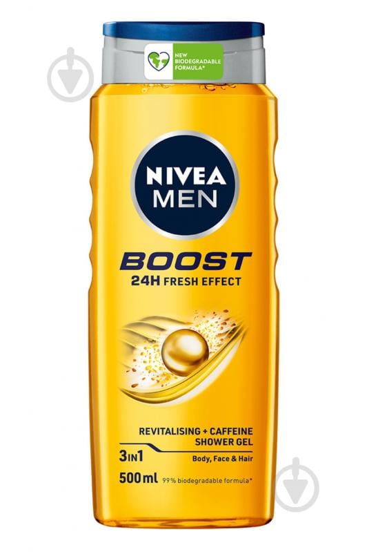Гель для душу Nivea Boost 3 в 1 для тіла, обличчя, волосся 500 мл - фото 1
