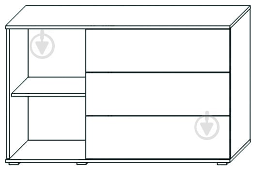 Комод SOKME 1Д/3Ш Герда дуб артізан/білий - фото 3