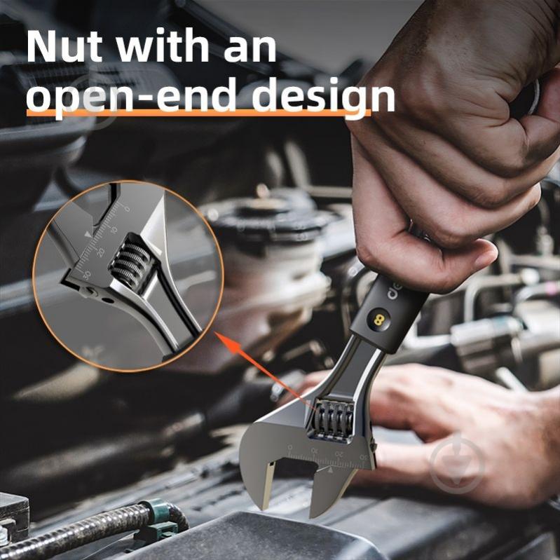 Ключ розвідний Deli EHT1508 - фото 2