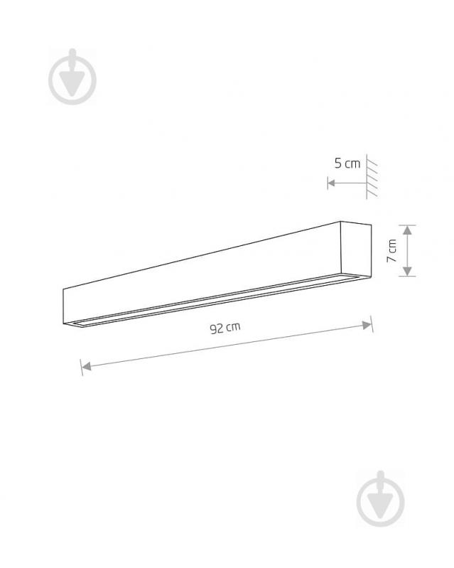 Бра Nowodvorski Straightall Led 1x16 Вт графитовый 7561 - фото 2