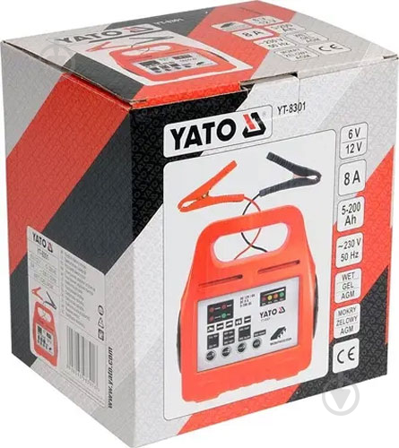 Зарядний пристрій YATO YT-8301 6/12 V 8 А 5-200 Ah 051408986 - фото 2