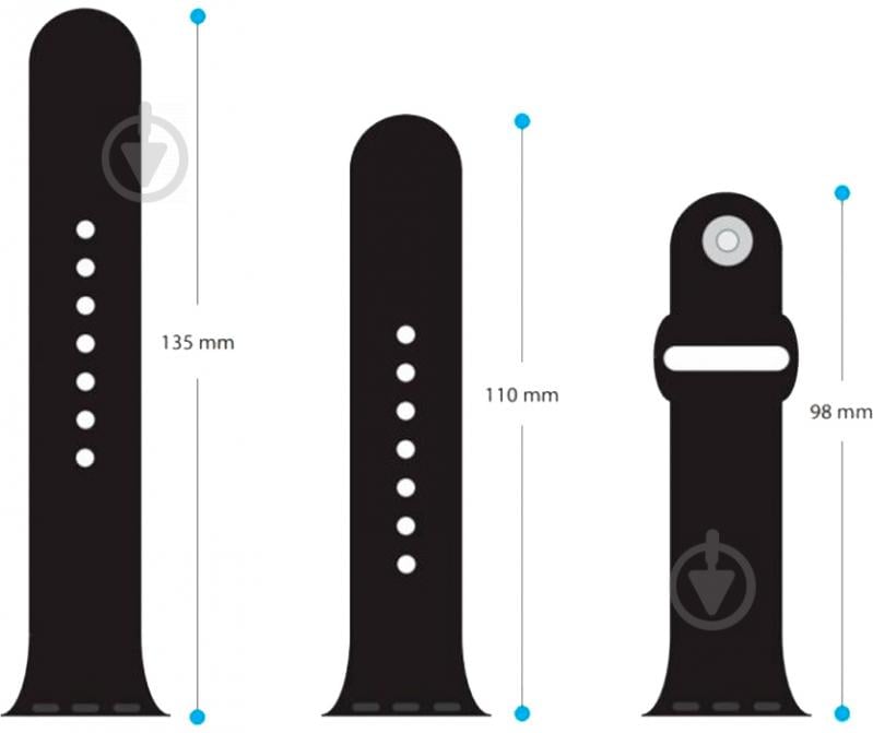 Ремінець Armorstandart Sport Band (3 Straps) для Apple Watch 38-40 мм black ARM49096 - фото 2