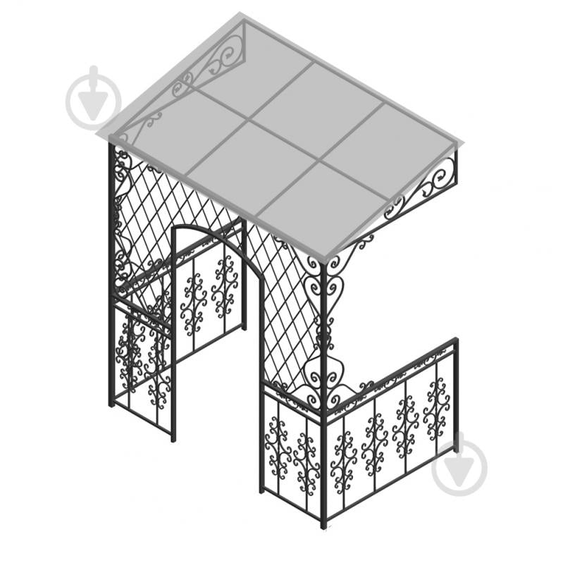 Навіс кований з огорожею Артдеко КН-51 2400х3050х1500 мм (комплект елементів) - фото 1