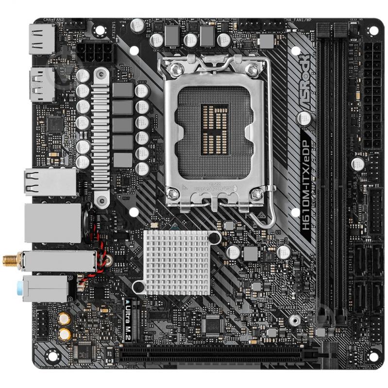 Материнская плата ASRock H610M-ITX/eDP (LGA1700, Intel H610, mini ITX) - фото 1