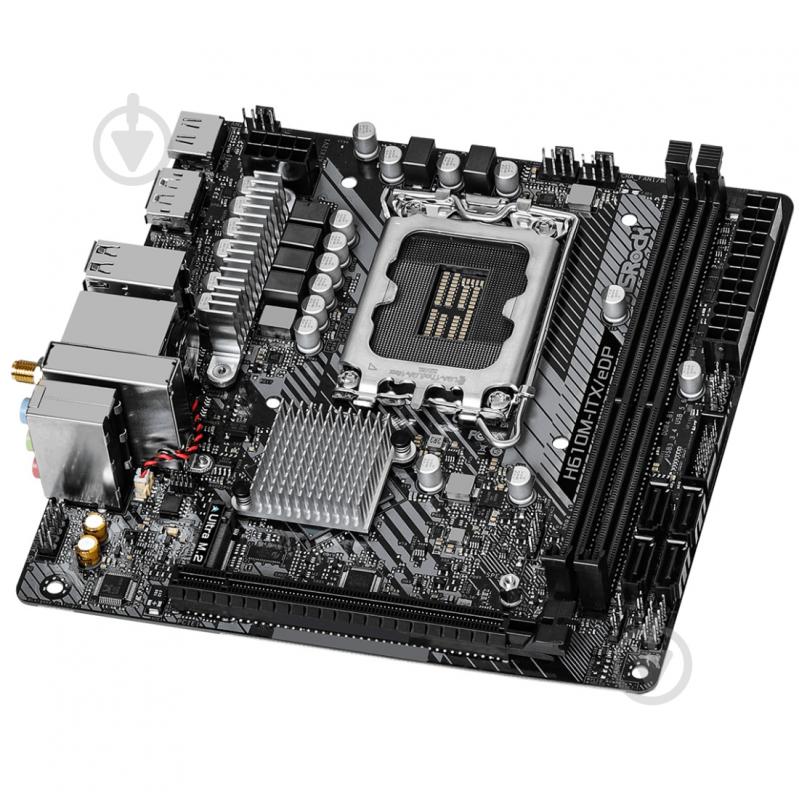 Материнська плата ASRock H610M-ITX/eDP (LGA1700, Intel H610, mini ITX) - фото 3