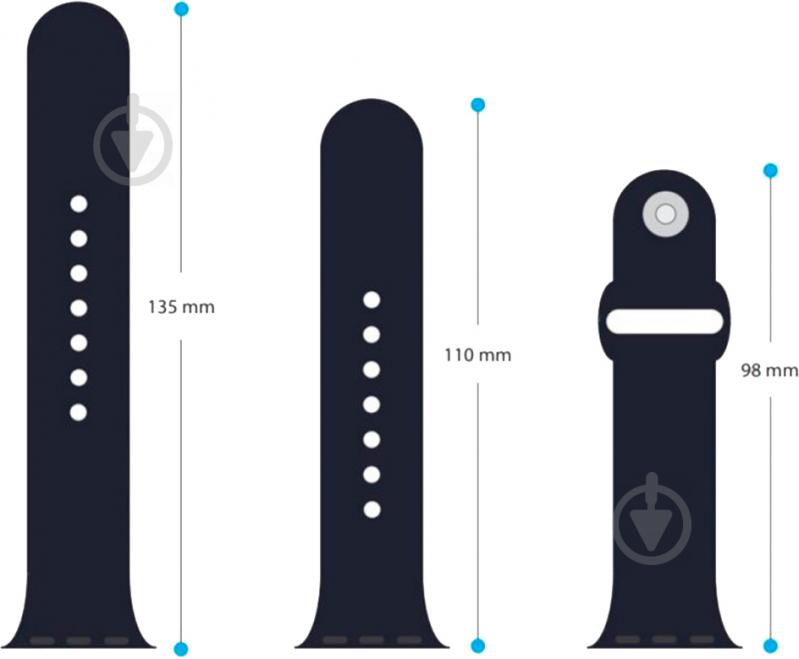 Ремінець Armorstandart Sport Band (3 Straps) для Apple Watch 38-40 мм dark blue ARM49074 - фото 3