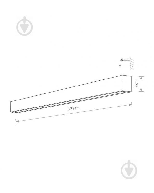 Бра Nowodvorski Straightall Led 1x22 Вт серебро 7563 - фото 2