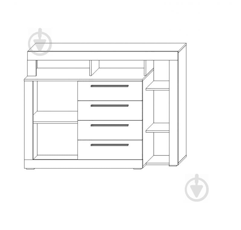 Комод SOKME 140 Милана дуб крафт/дуб крафт белый - фото 2