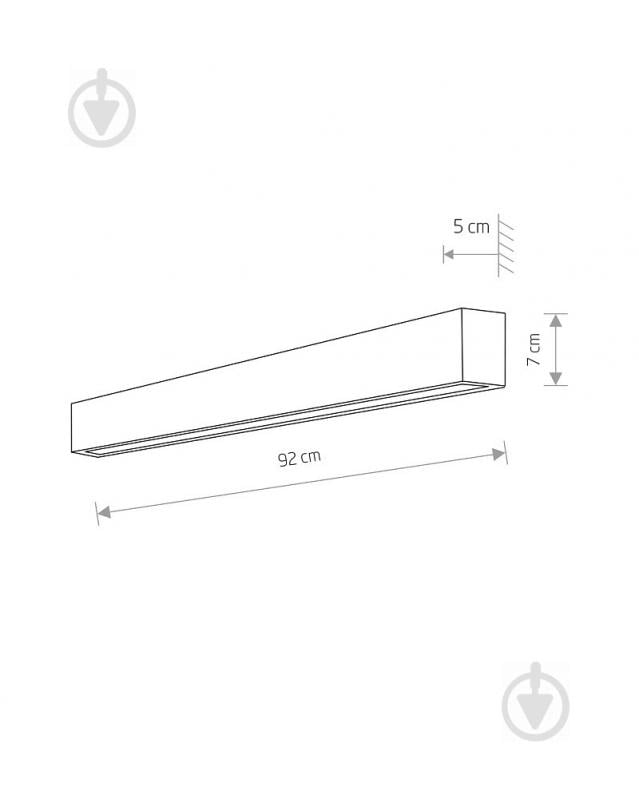 Бра Nowodvorski Straightall Led 1x16 Вт серебро 7564 - фото 2