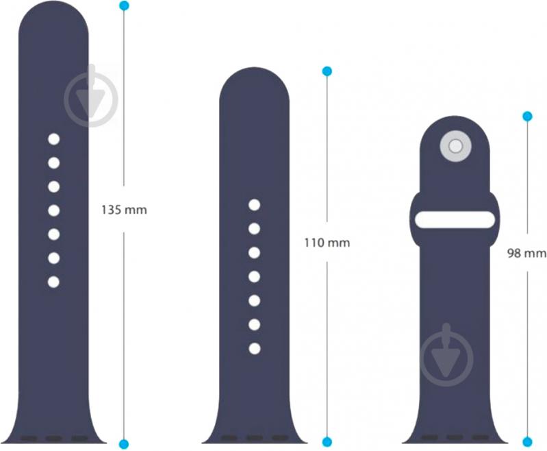 Ремешок Armorstandart Sport Band (3 Straps) для Apple Watch 38-40 мм denim blue ARM51940 - фото 3