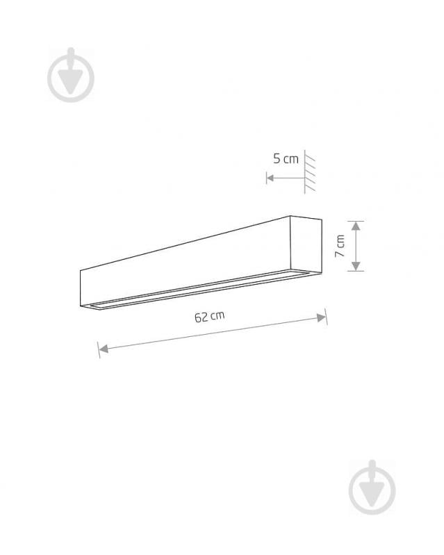 Бра Nowodvorski Straightall Led 1x11 Вт серебро 7565 - фото 2