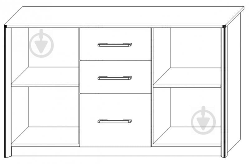Комод SOKME 1360 Скарлет 1360x820x460 мм дуб сонома/венге (00000062964 ) - фото 3