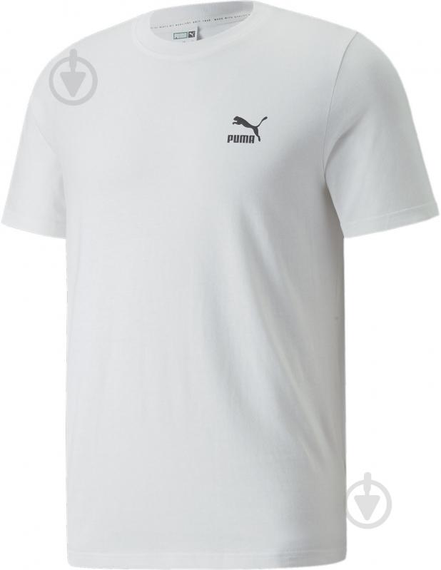 Футболка Puma CLASSICS SMALL LOGO TEE 53558702 р.S белый - фото 1