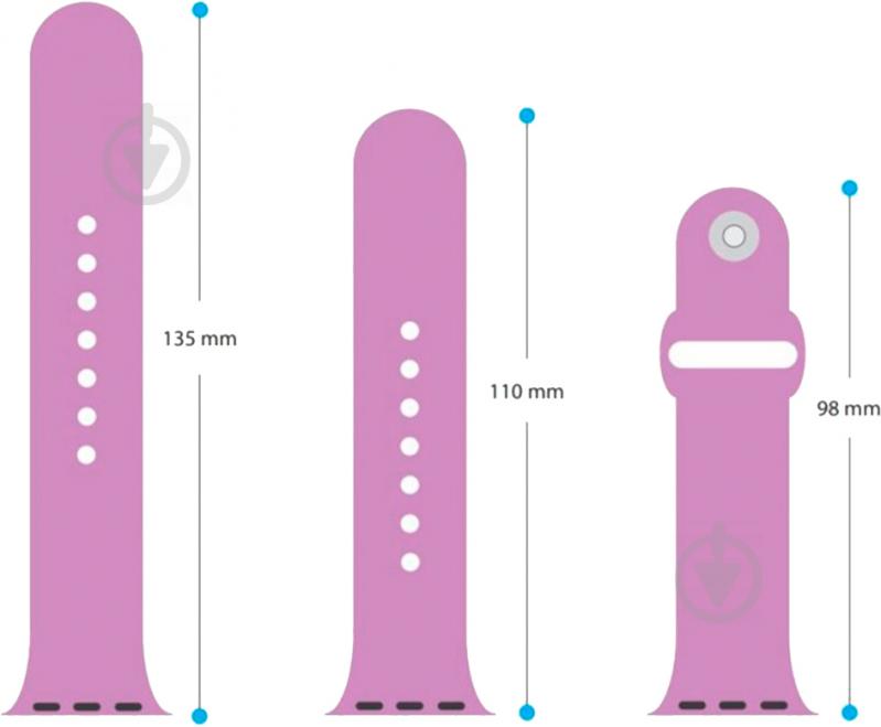 Ремешок Armorstandart Sport Band (3 Straps) для Apple Watch 38-40 мм lavender ARM53935 - фото 3