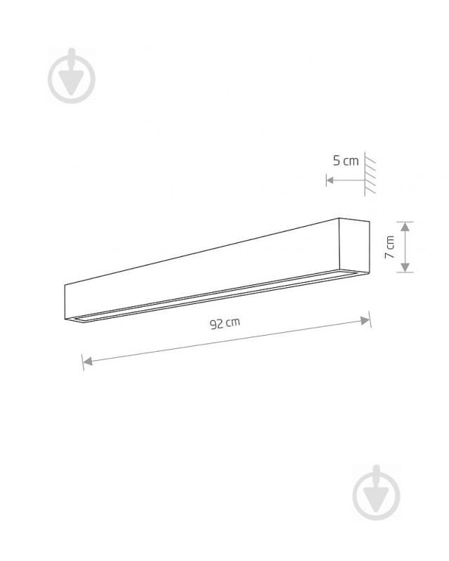 Бра Nowodvorski Straightall Led 1x16 Вт белый 7567 - фото 2