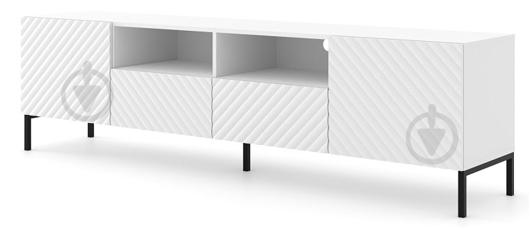 Тумба під ТВ BIM Furniture Surf 2д2ш 2000x560x420 мм чорний/білий матовий (SURF_TV_STAND_200_2D2S_WHITE_M) - фото 1 Тумба під ТВ BIM Furniture Surf 2д2ш 2000x560x420 мм чорний/білий матовий (SURF_TV_STAND_200_2D2S_WHITE_M) - фото 1