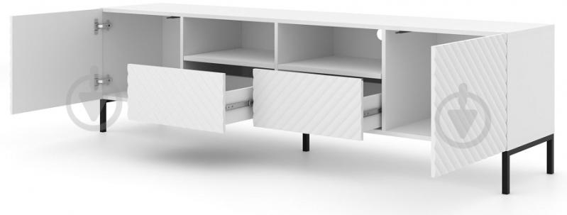 Тумба під ТВ BIM Furniture Surf 2д2ш 2000x560x420 мм чорний/білий матовий (SURF_TV_STAND_200_2D2S_WHITE_M) - фото 2 Тумба під ТВ BIM Furniture Surf 2д2ш 2000x560x420 мм чорний/білий матовий (SURF_TV_STAND_200_2D2S_WHITE_M) - фото 2