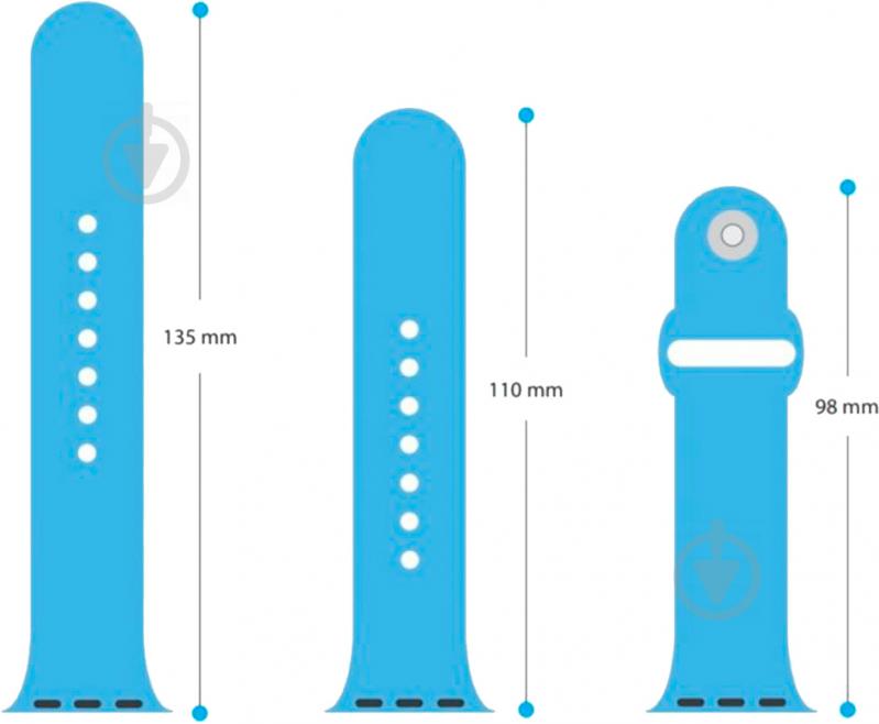 Ремінець Armorstandart Sport Band (3 Straps) для Apple Watch 38-40 мм light blue ARM51935 - фото 3