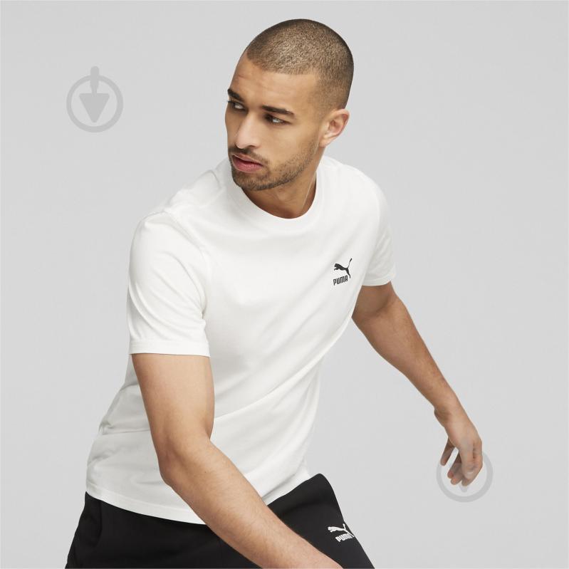 Футболка Puma CLASSICS SMALL LOGO TEE 53558702 р.XL белый - фото 3