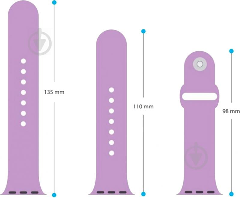 Ремінець Armorstandart Sport Band (3 Straps) для Apple Watch 38-40 мм lilac ARM51939 - фото 3