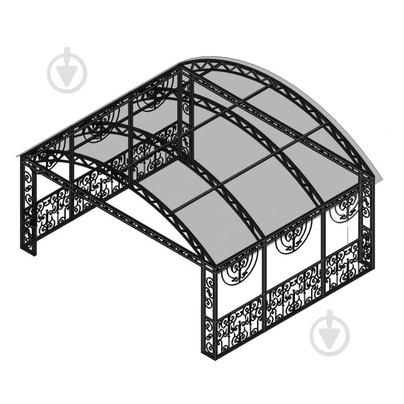 Навес кованый Артдеко КН-17 4900х2850х4060 мм - фото 1
