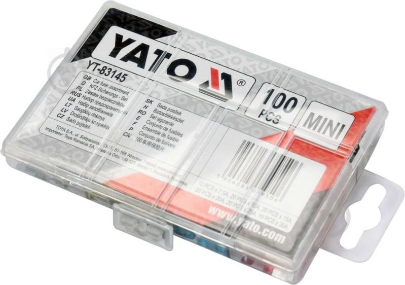 Запобіжники YATO Mini для струмів 10, 15, 20, 25, 7.5, 30А 100 шт. - фото 2